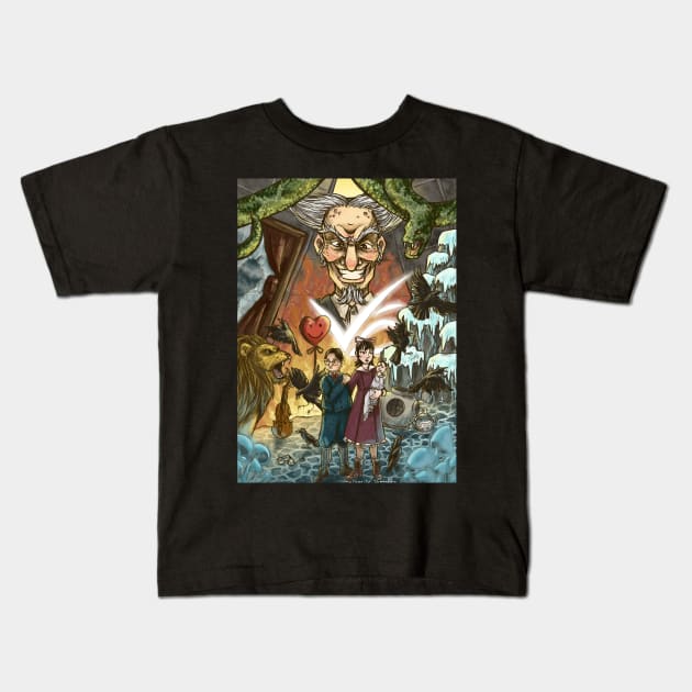 A Series of Unfortunate Events Kids T-Shirt by MADISON NICHOLAS